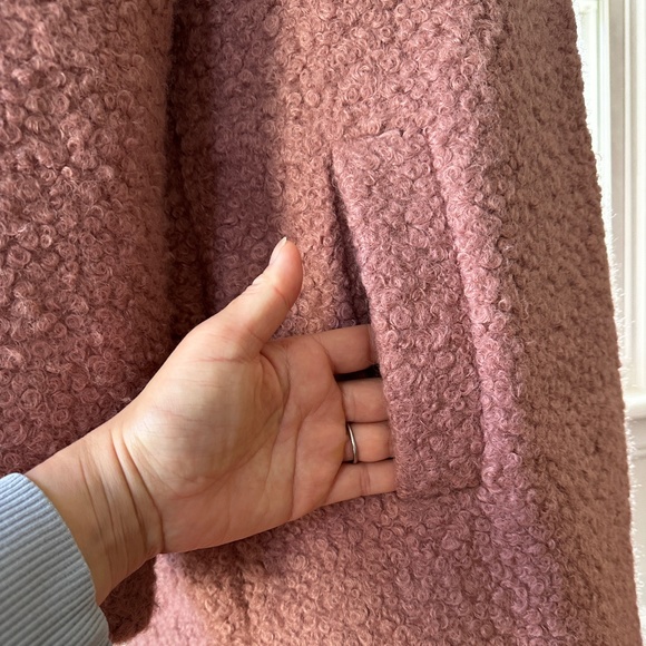 A New Day warm pink teddy open coat | size XS - Picture 5 of 8